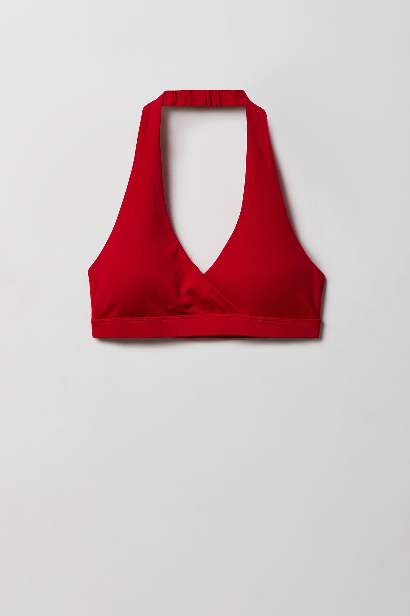 Active High Density Surplice Halter Bra