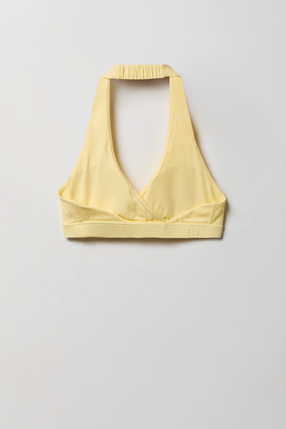 Active High Density Surplice Halter Bra