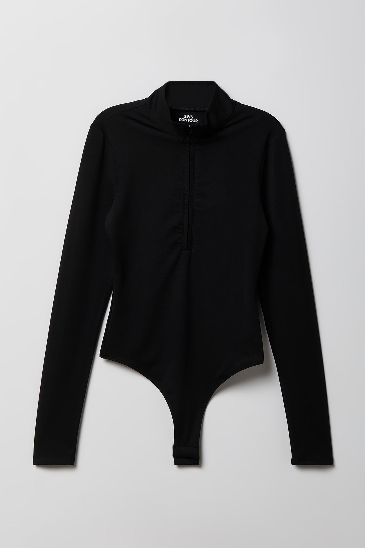 Contour Half Zip Long Sleeve Bodysuit