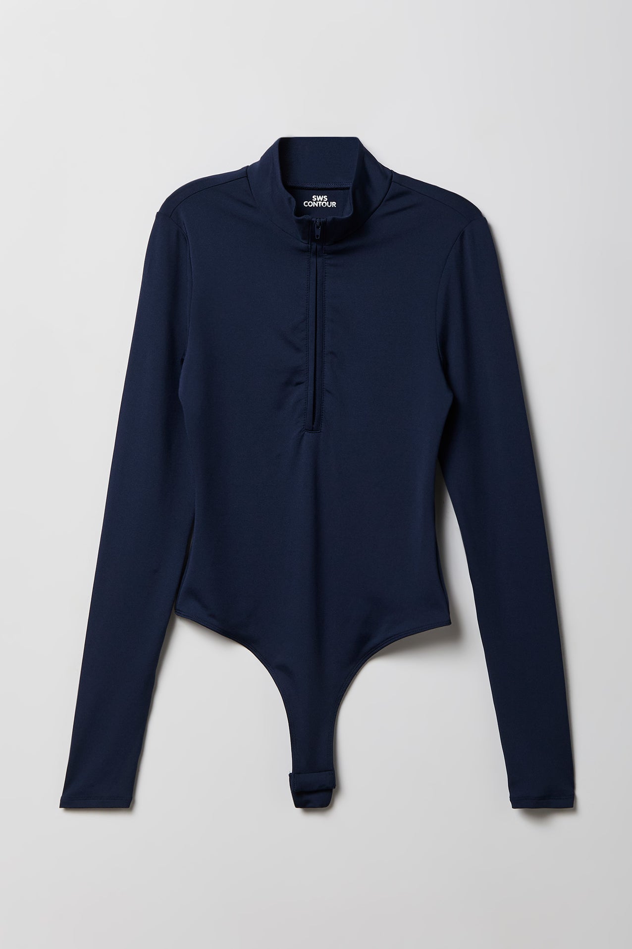 Contour Half Zip Long Sleeve Bodysuit