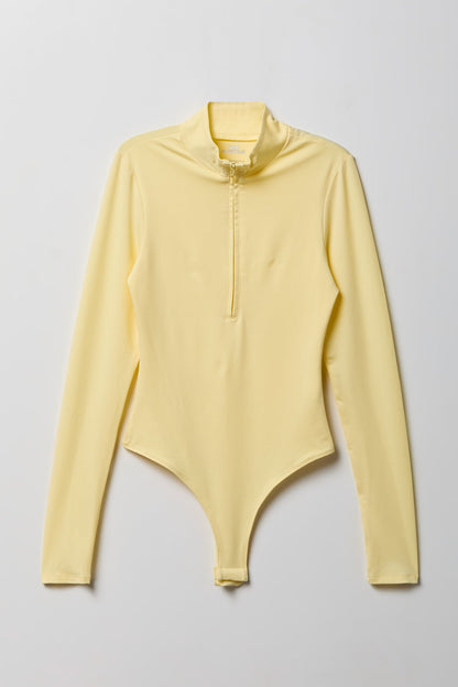 Contour Half Zip Long Sleeve Bodysuit