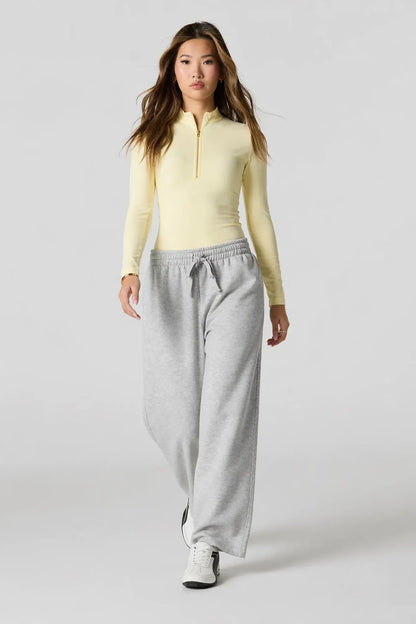 Contour Half Zip Long Sleeve Bodysuit