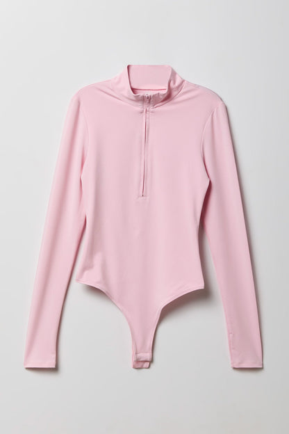 Contour Half Zip Long Sleeve Bodysuit