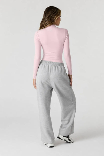 Contour Half Zip Long Sleeve Bodysuit
