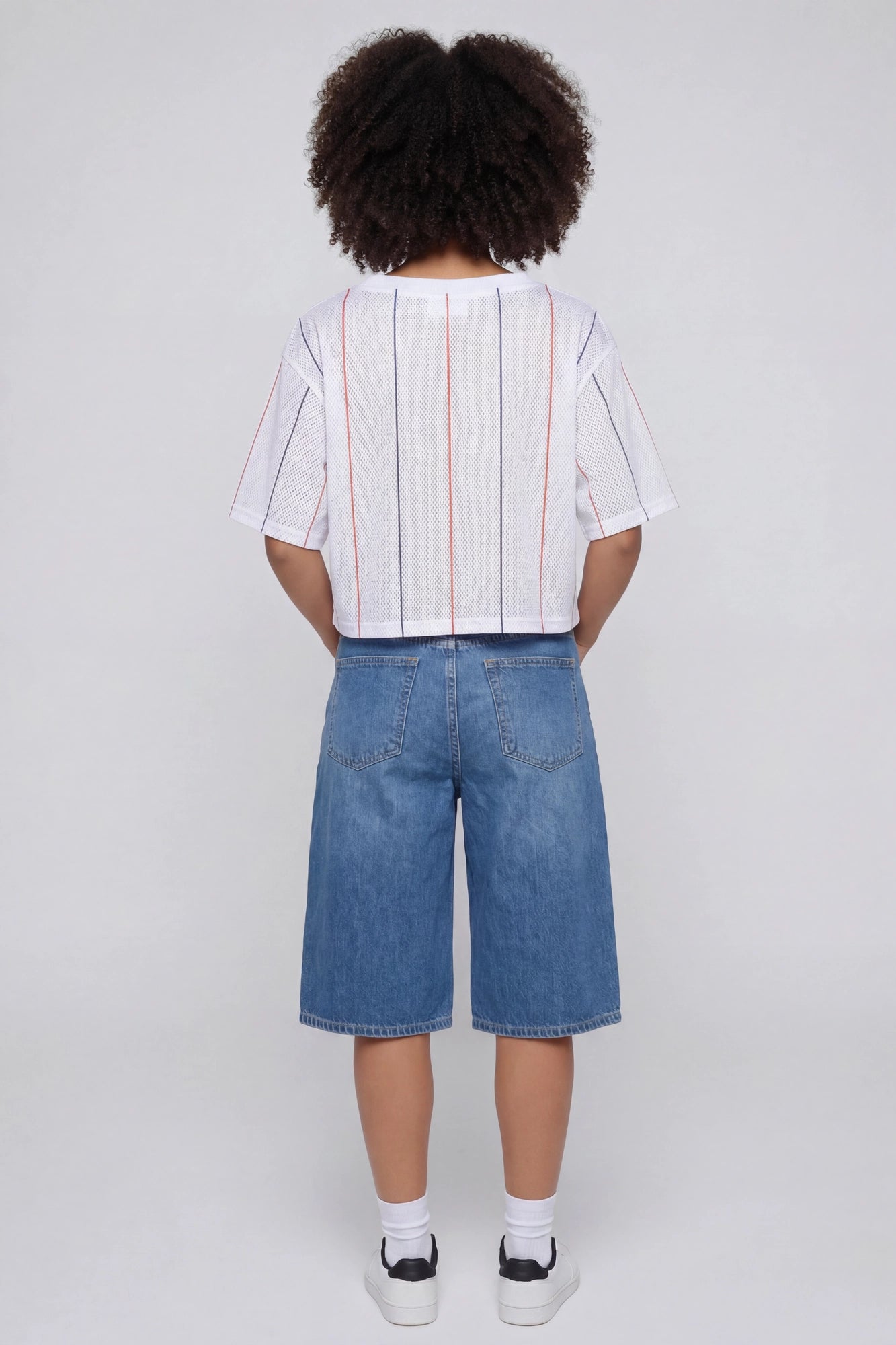USA Graphic Mesh Cropped Jersey