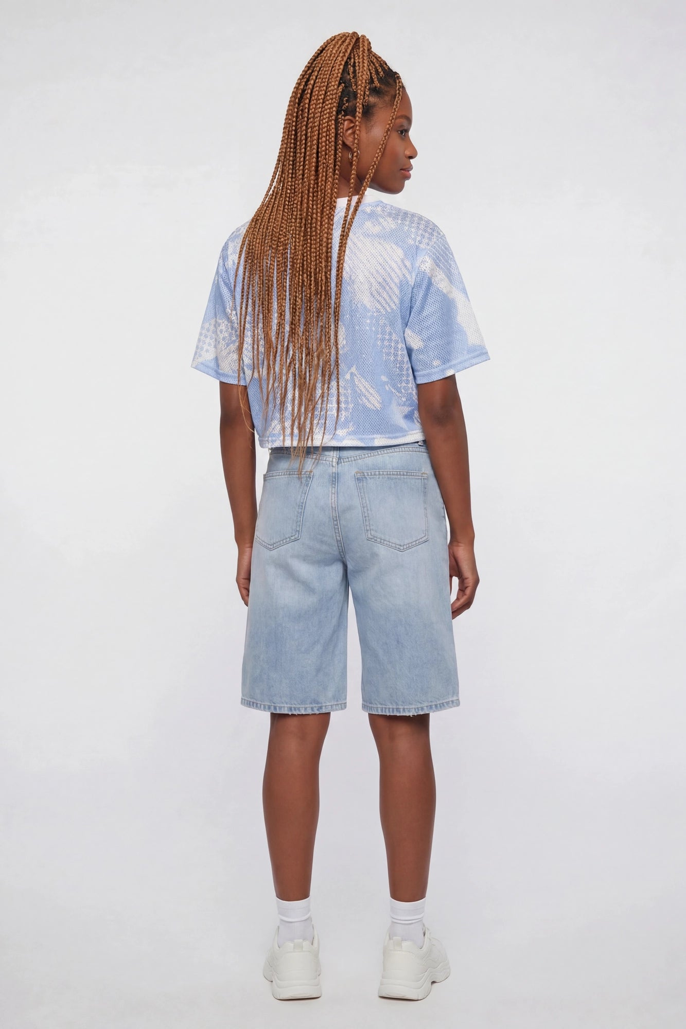 USA Graphic Mesh Cropped Jersey