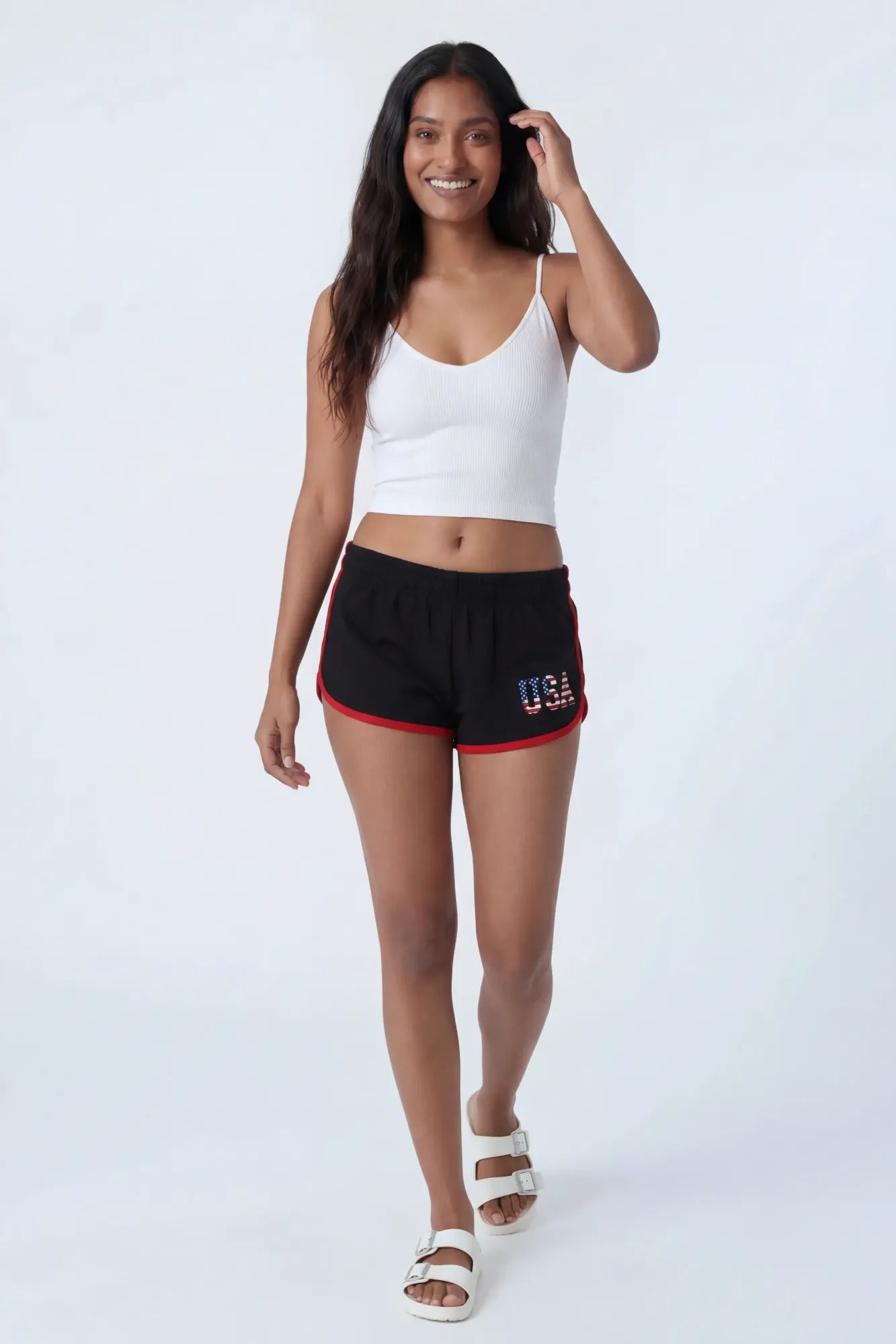 USA Graphic Fleece Dolphin Short
