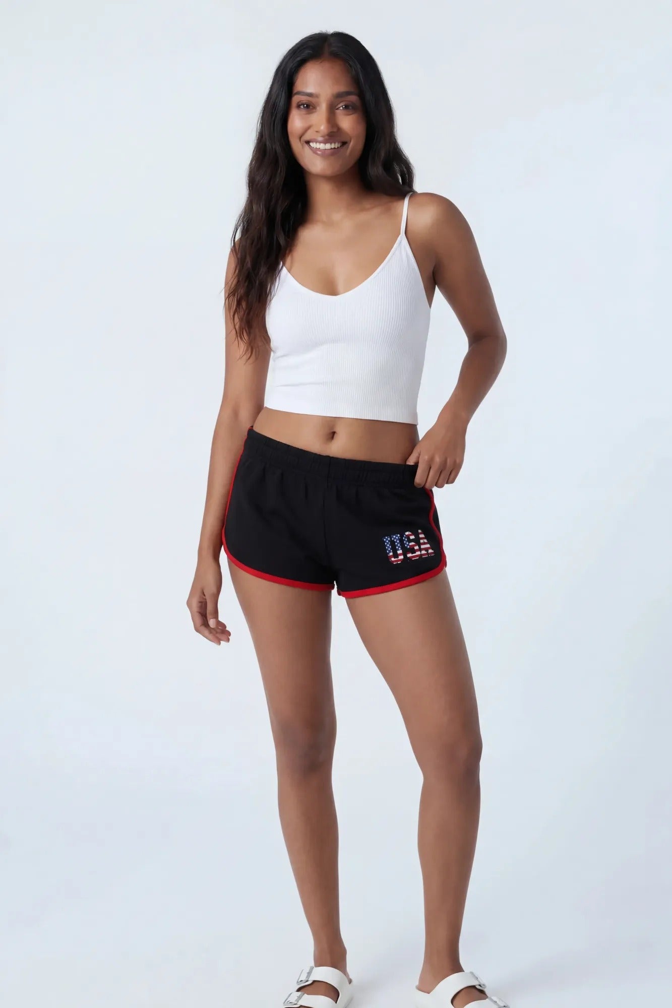 USA Graphic Fleece Dolphin Short