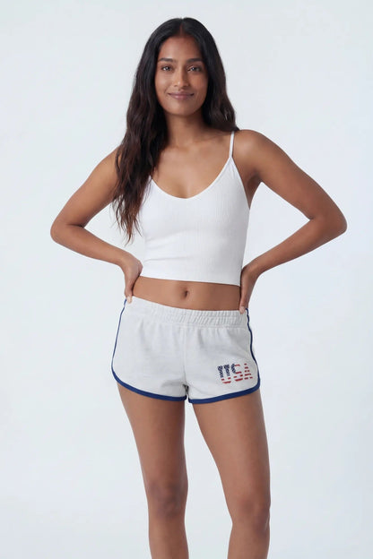 USA Graphic Fleece Dolphin Short