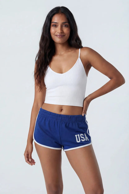 USA Graphic Fleece Dolphin Short