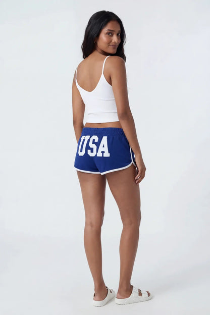 USA Graphic Fleece Dolphin Short