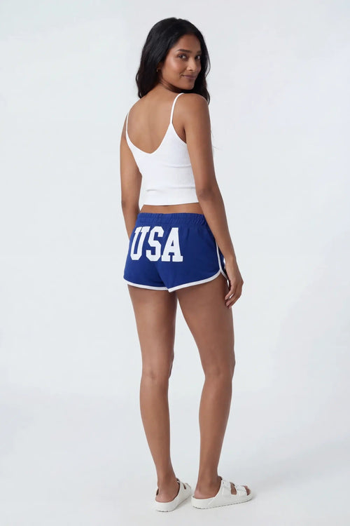 USA Graphic Fleece Dolphin Short