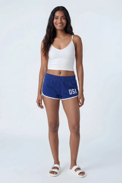 USA Graphic Fleece Dolphin Short