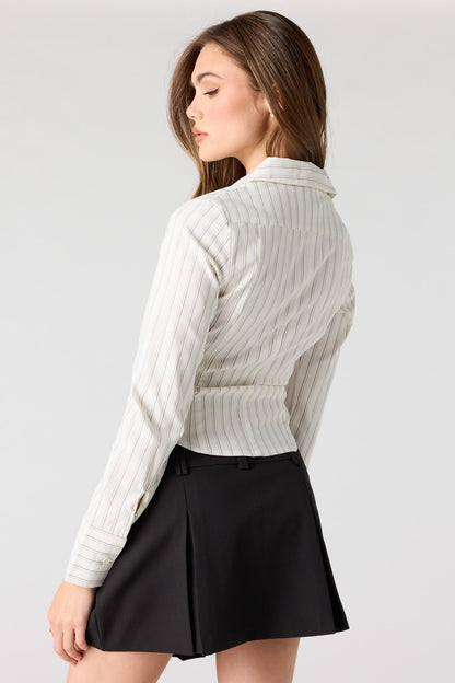 2-Way Zip Collared Fitted Top