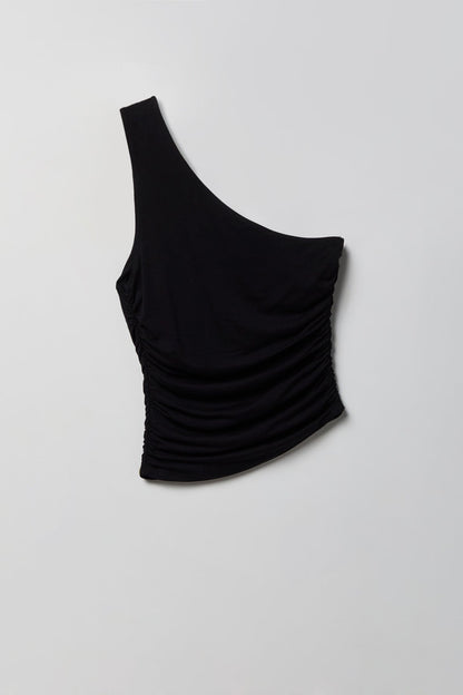 Ruched One Shoulder Top