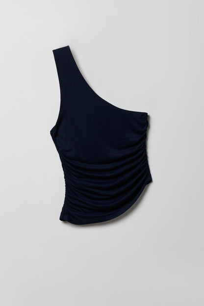 Ruched One Shoulder Top