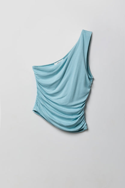 Ruched One Shoulder Top