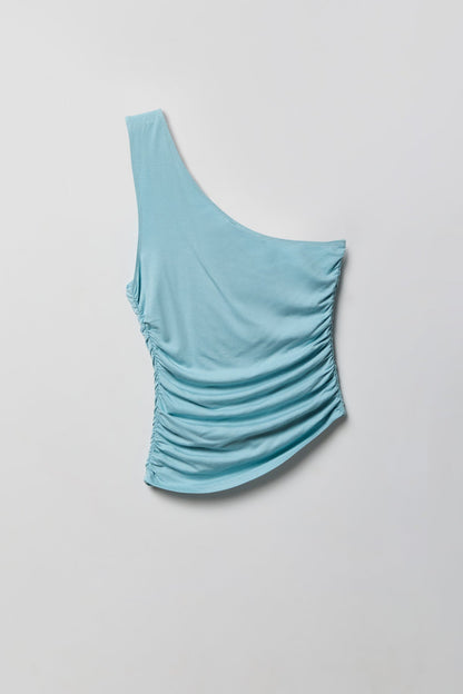 Ruched One Shoulder Top