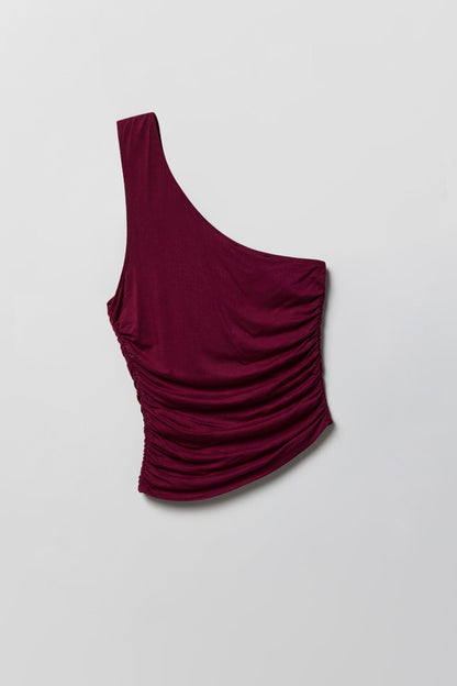 Ruched One Shoulder Top