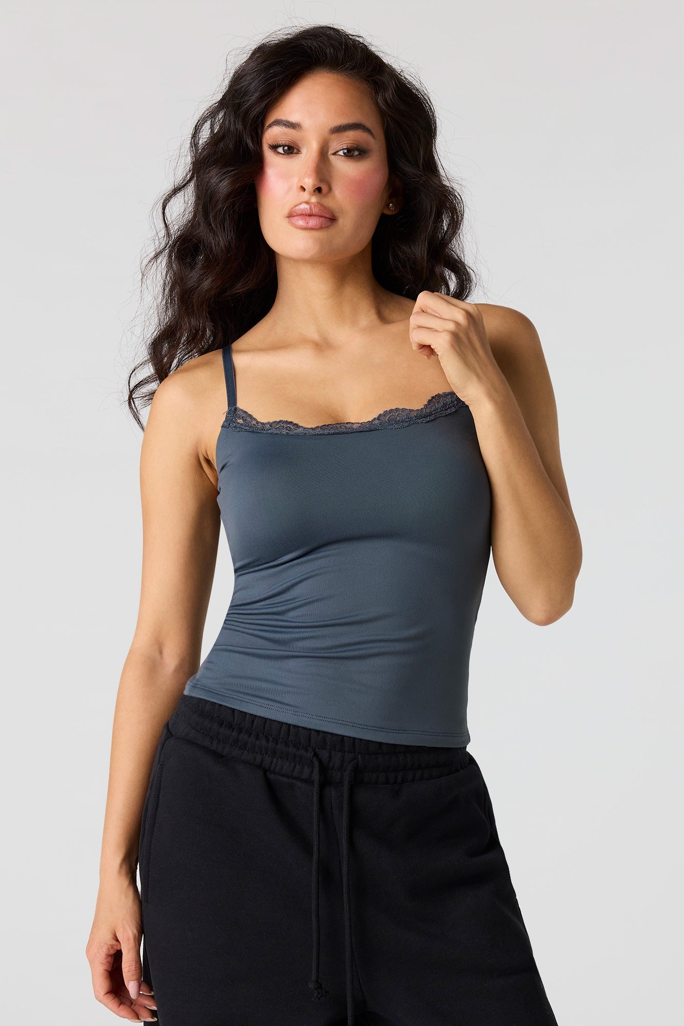 Braless Lace Trim Tank
