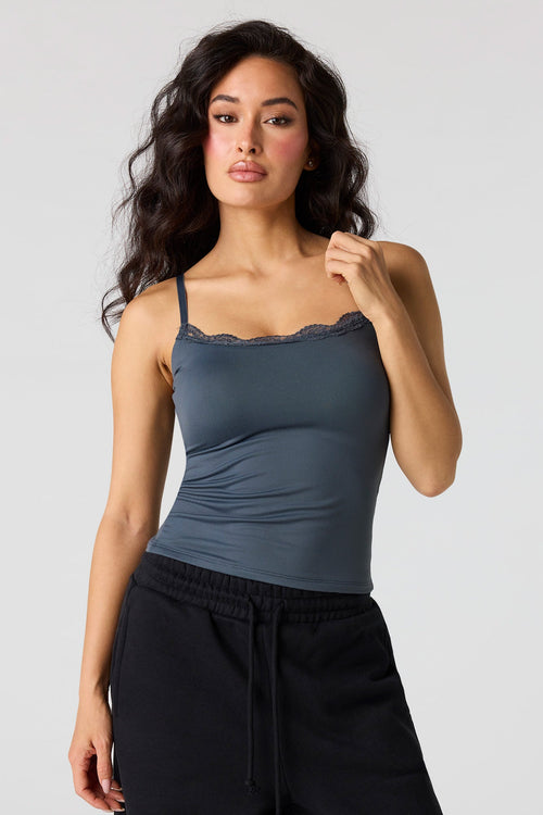 Braless Lace Trim Tank