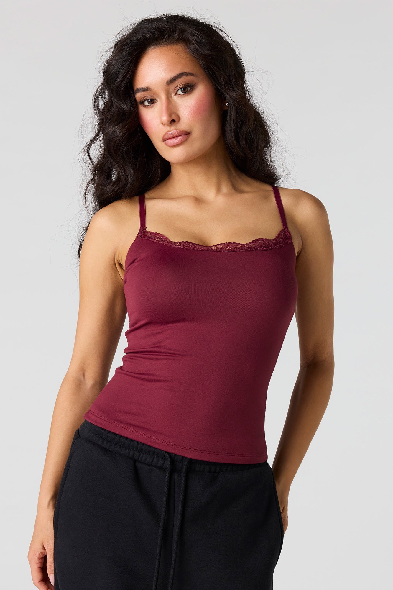 Braless Lace Trim Tank