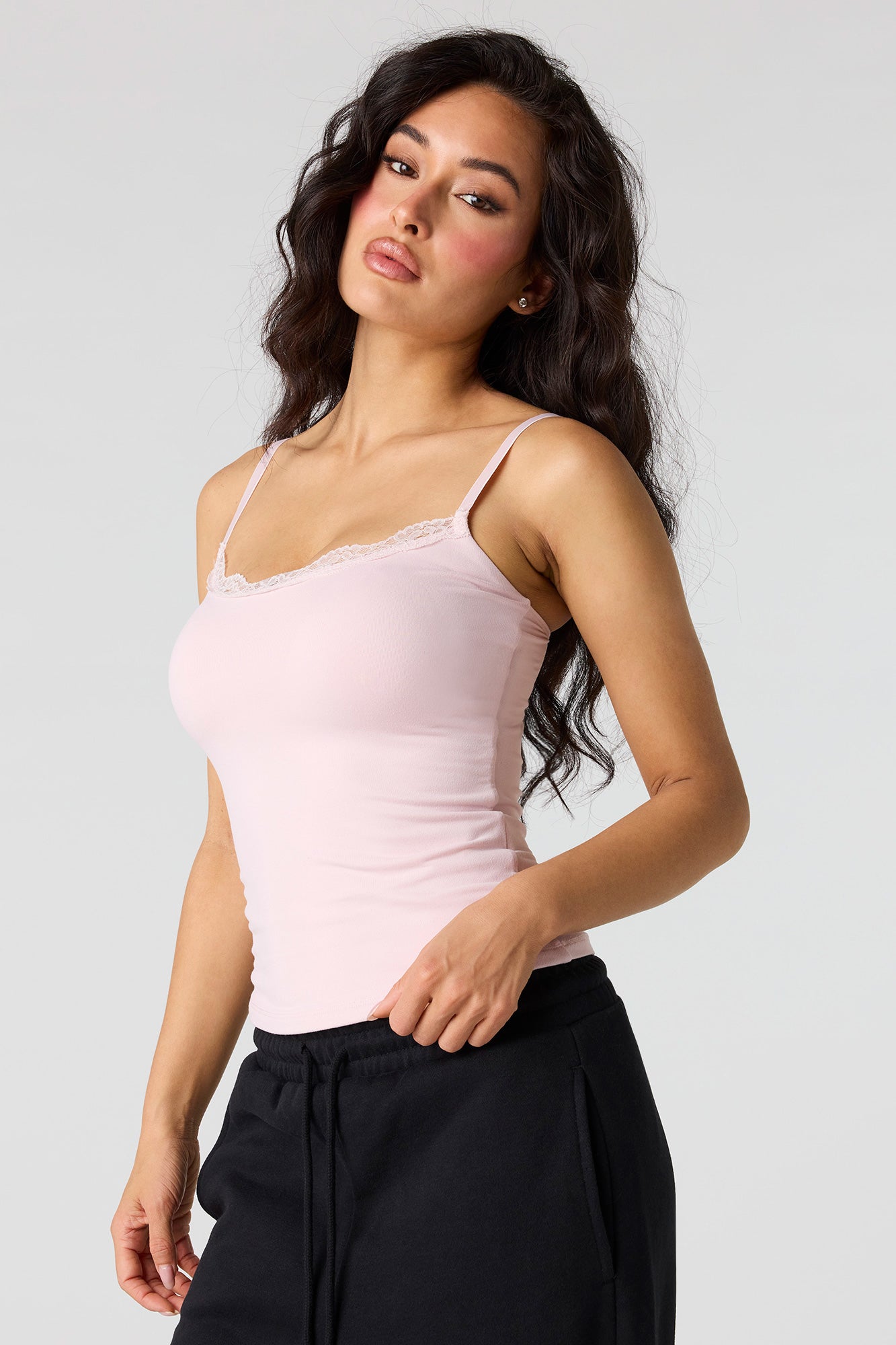 Braless Lace Trim Tank