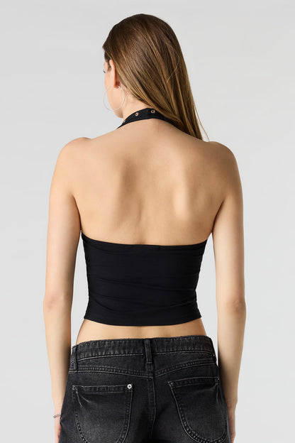Soft Contour Grommet Halter Top