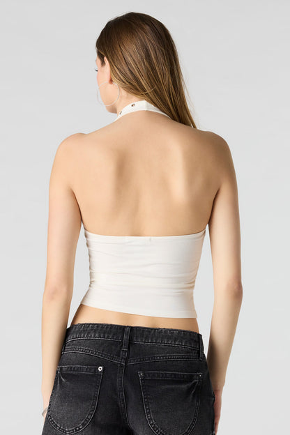 Soft Contour Grommet Halter Top