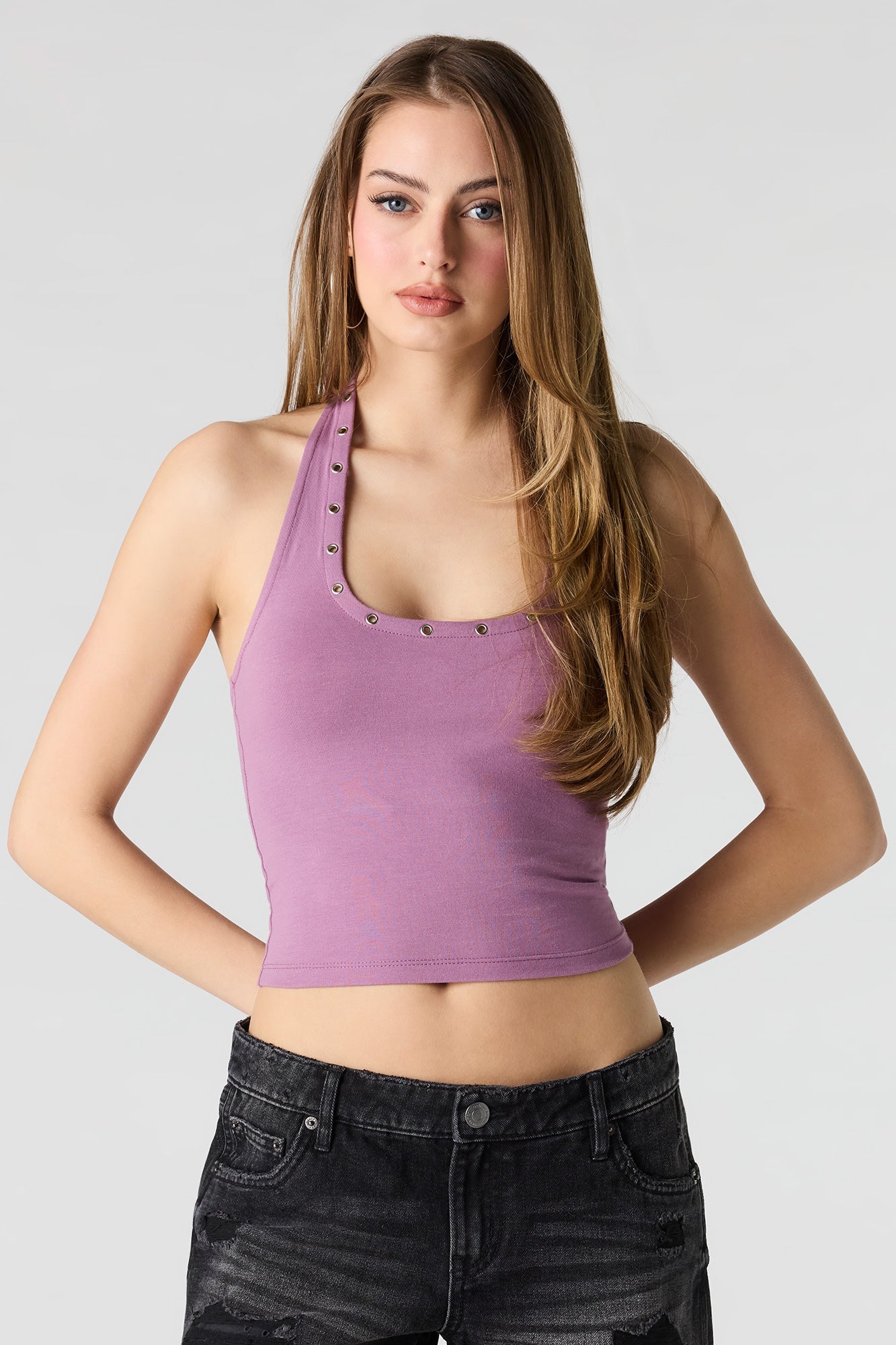 Soft Contour Grommet Halter Top