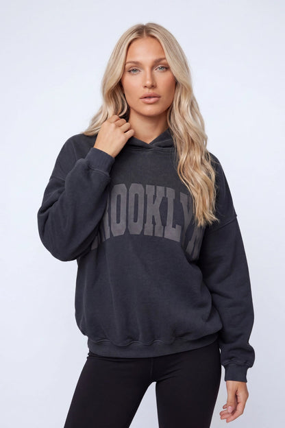 Graphic Fleece Boxy Hoodie