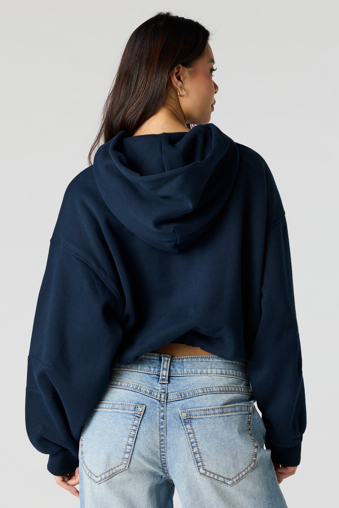 Luxe Fleece Bubble Hem Hoodie