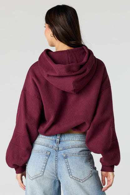 Luxe Fleece Bubble Hem Hoodie