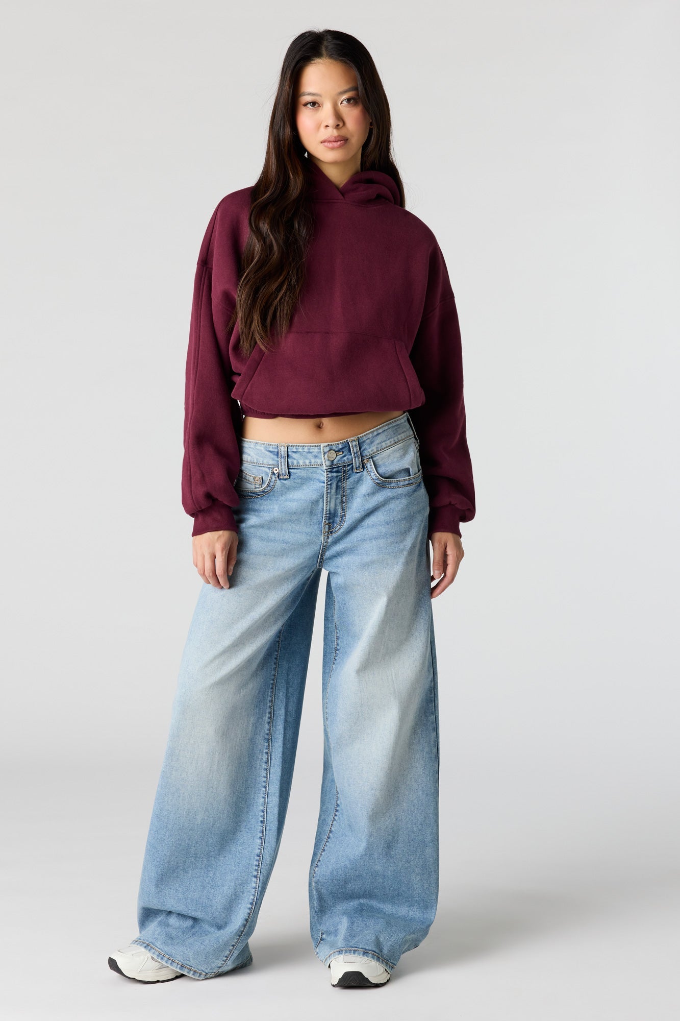 Luxe Fleece Bubble Hem Hoodie