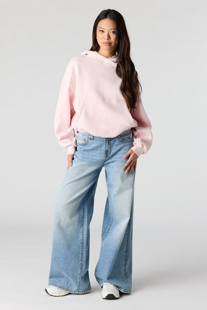 Luxe Fleece Bubble Hem Hoodie