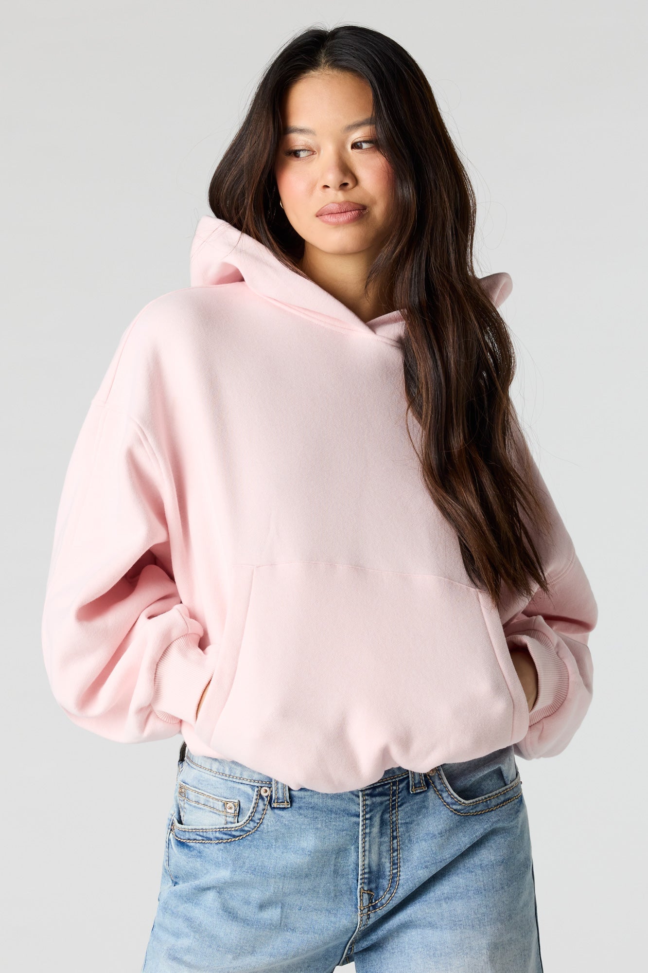 Luxe Fleece Bubble Hem Hoodie