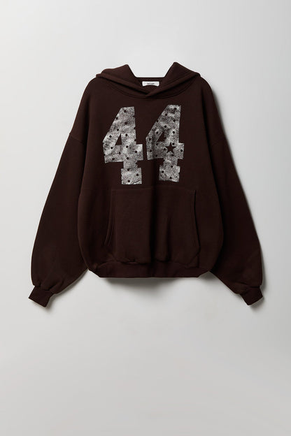 Fleece Graphic Boxy Hoodie