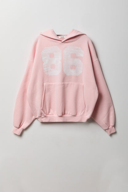 Fleece Graphic Boxy Hoodie