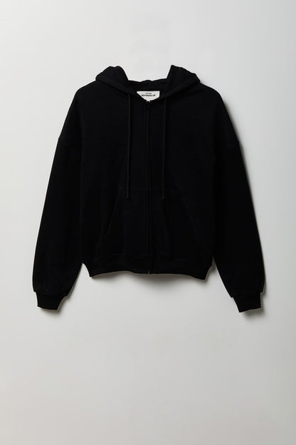 Fleece Boxy Zip Hoodie
