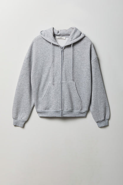 Fleece Boxy Zip Hoodie
