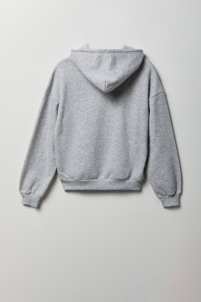 Fleece Boxy Zip Hoodie