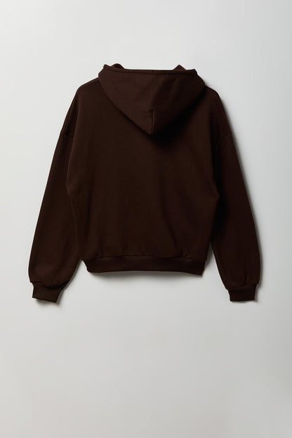 Fleece Boxy Zip Hoodie