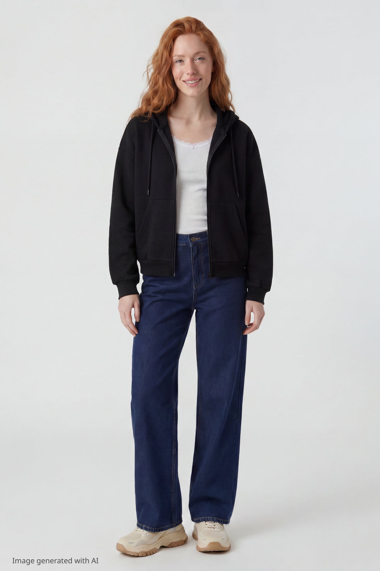 Fleece Boxy Zip Hoodie