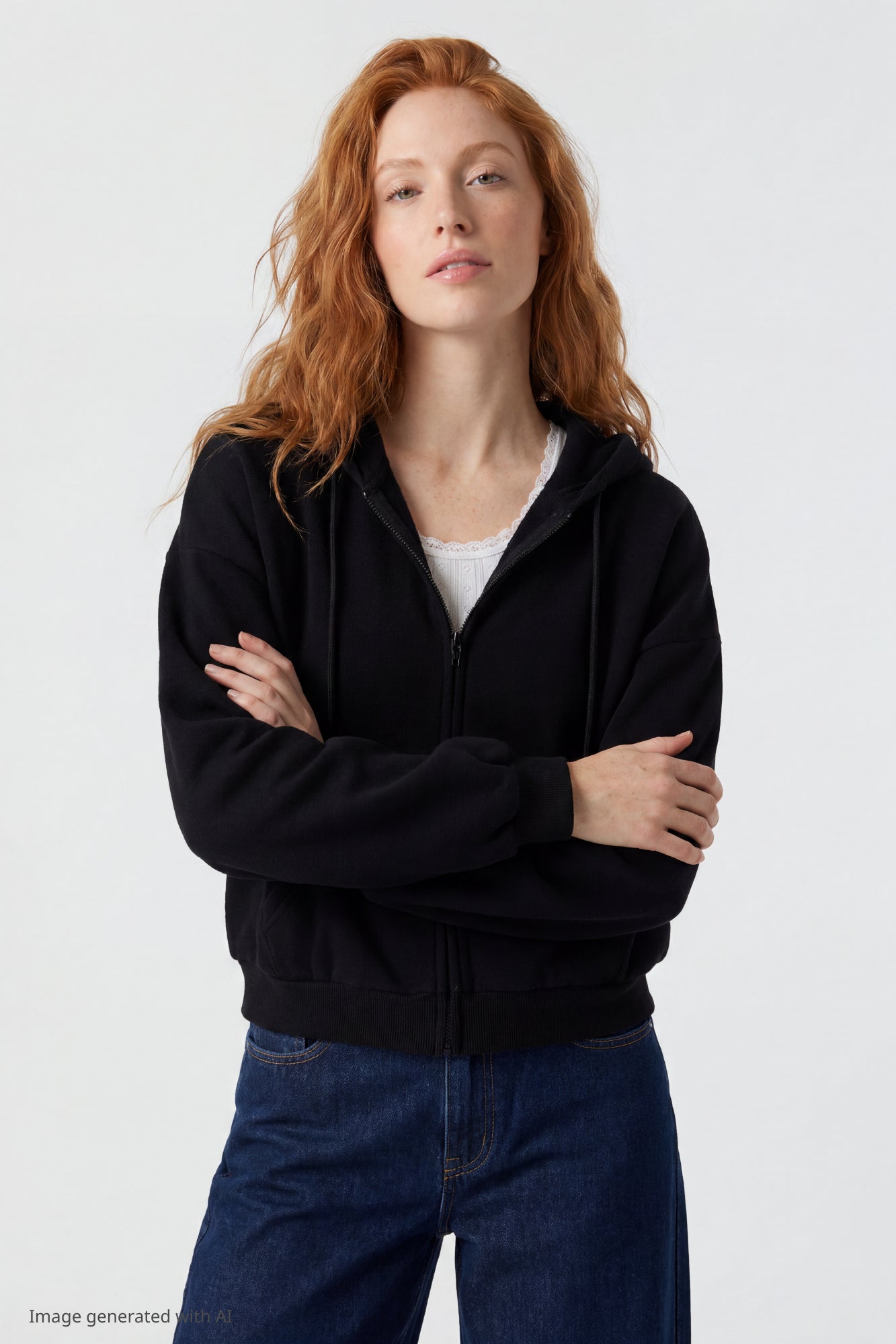 Fleece Boxy Zip Hoodie