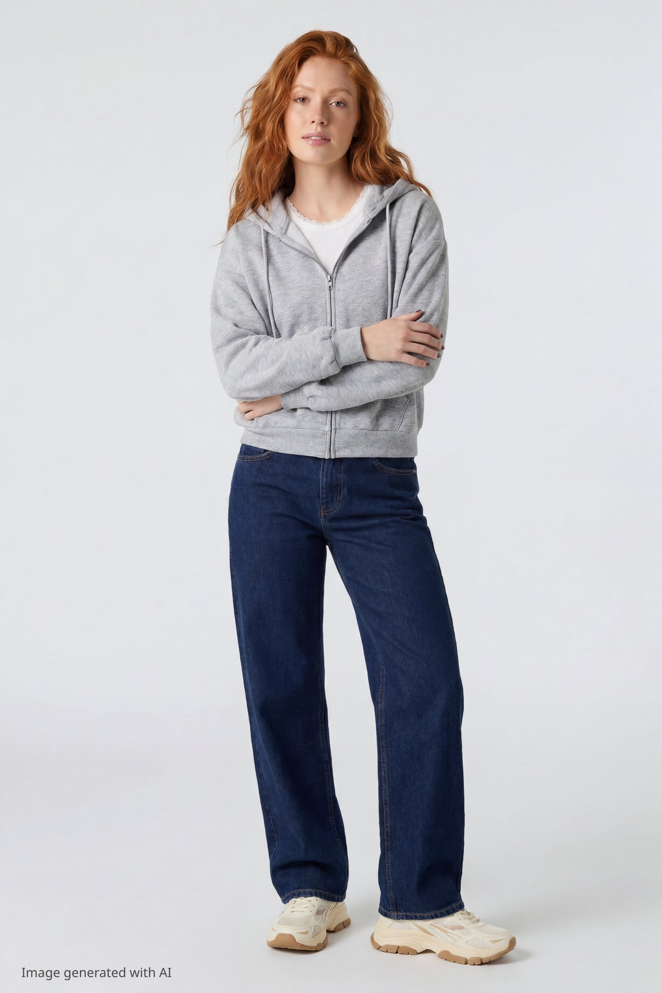Fleece Boxy Zip Hoodie