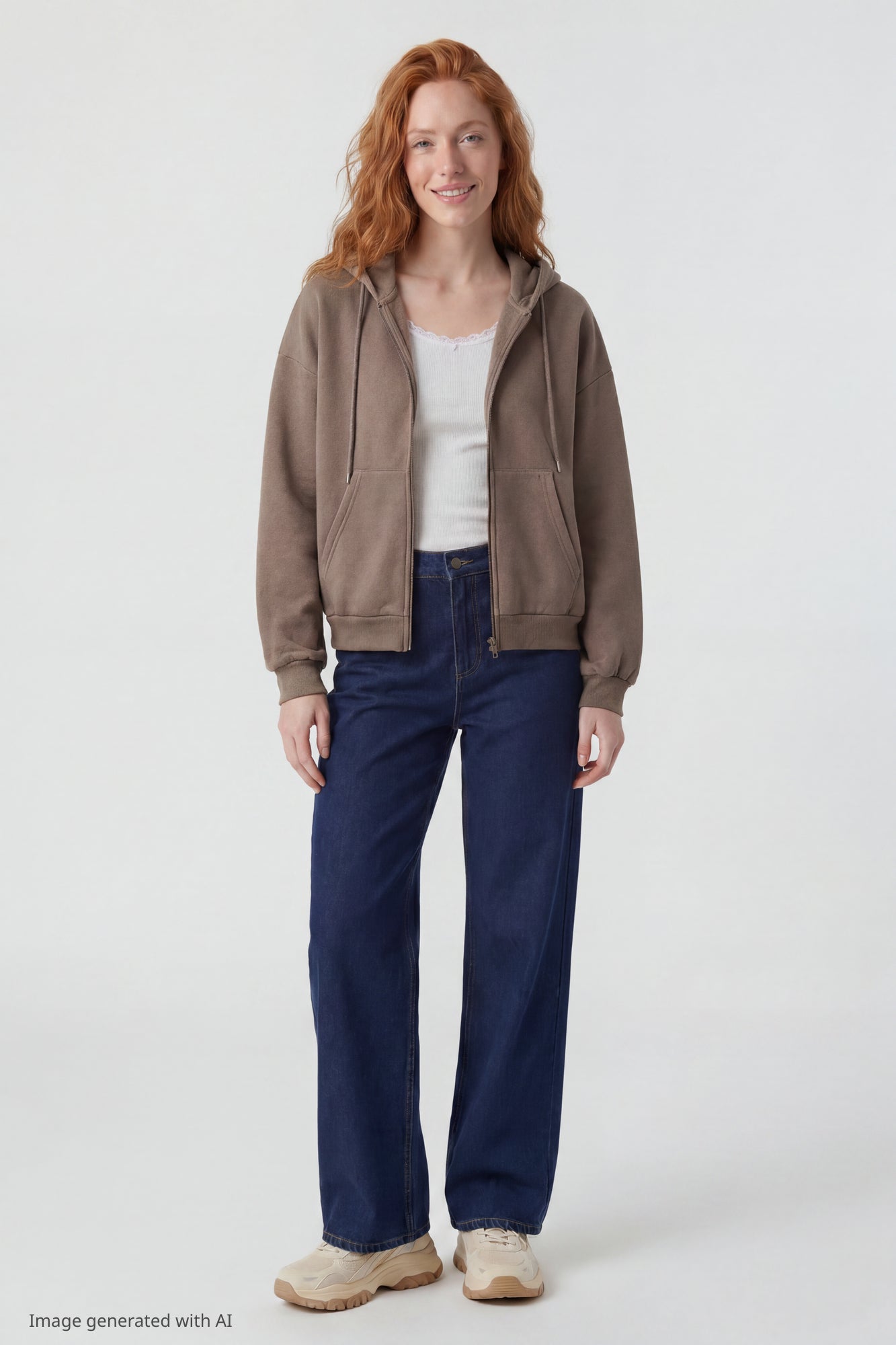 Fleece Boxy Zip Hoodie
