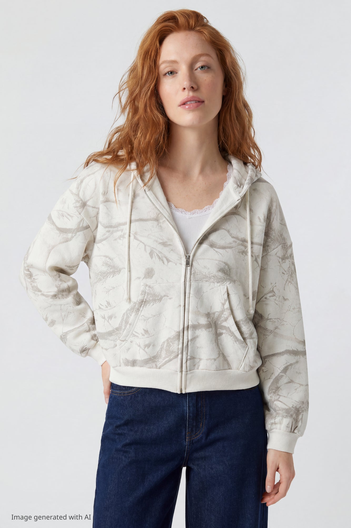 Fleece Boxy Zip Hoodie