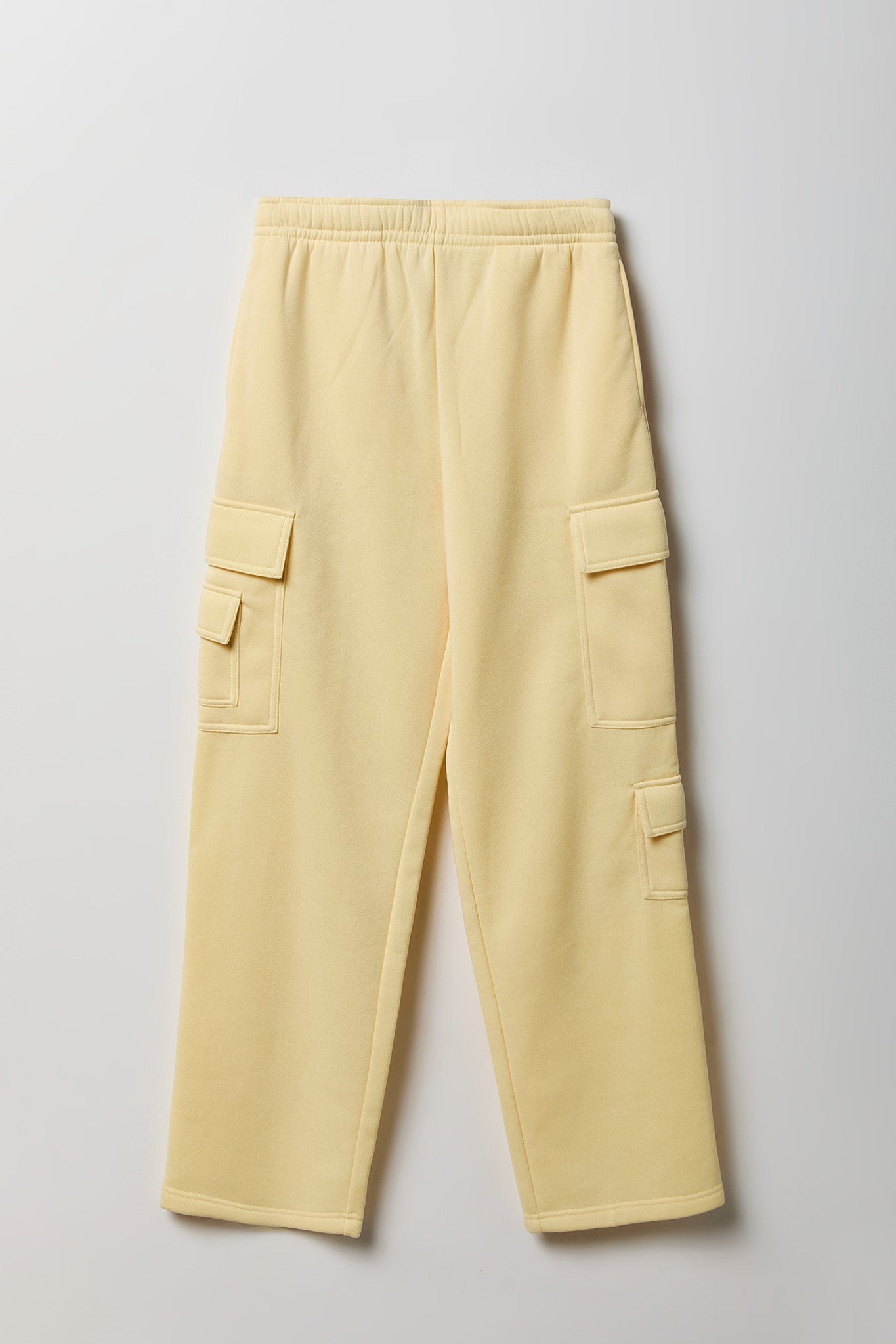 Fleece Low Rise Wide Leg Cargo Sweatpant