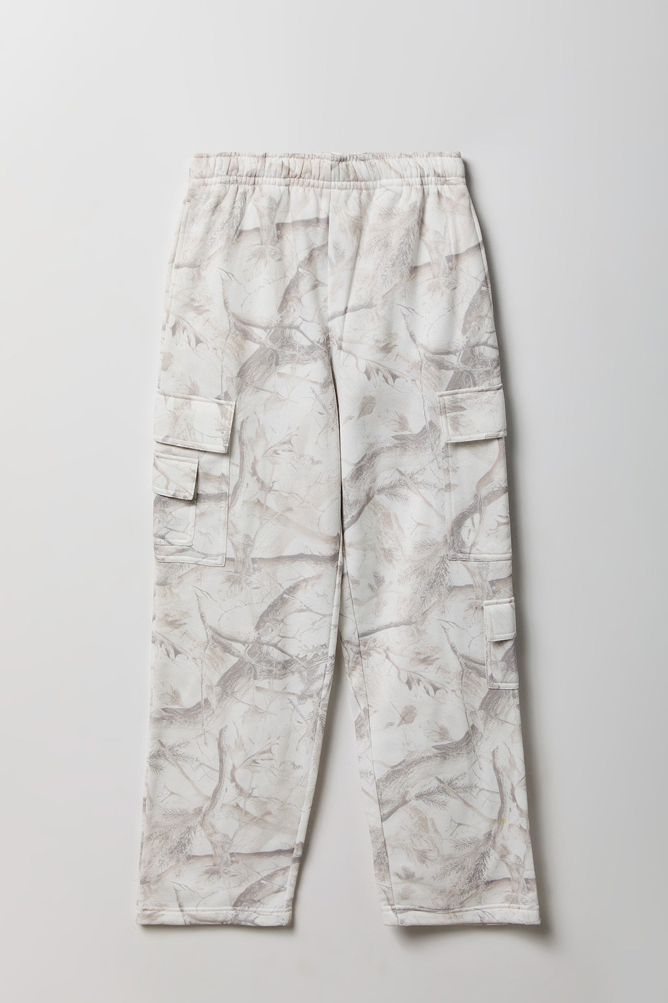 Fleece Low Rise Wide Leg Cargo Sweatpant