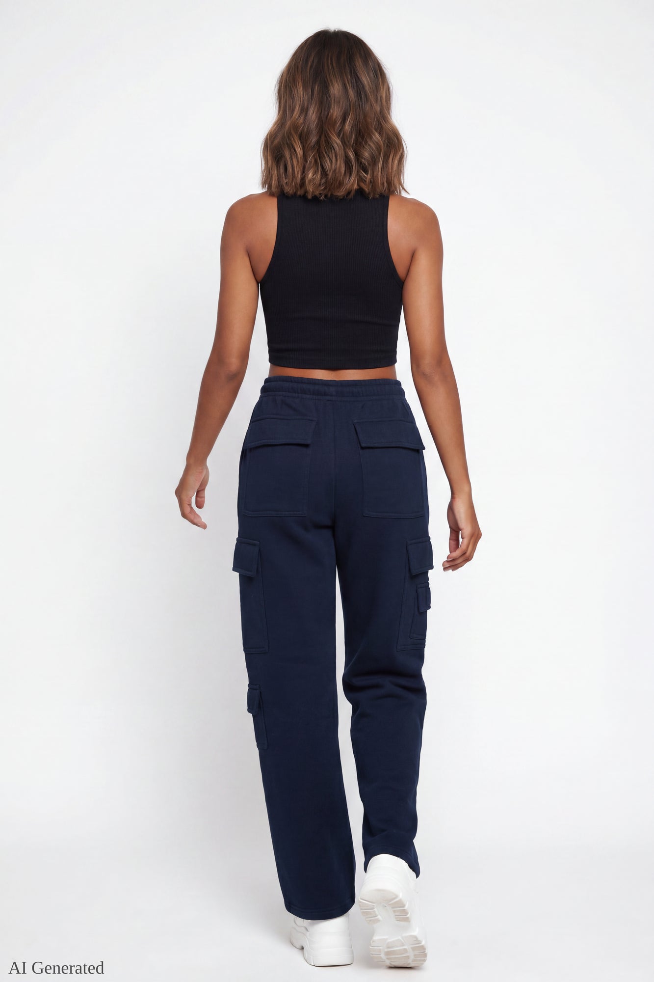 Fleece Low Rise Cargo Sweatpant